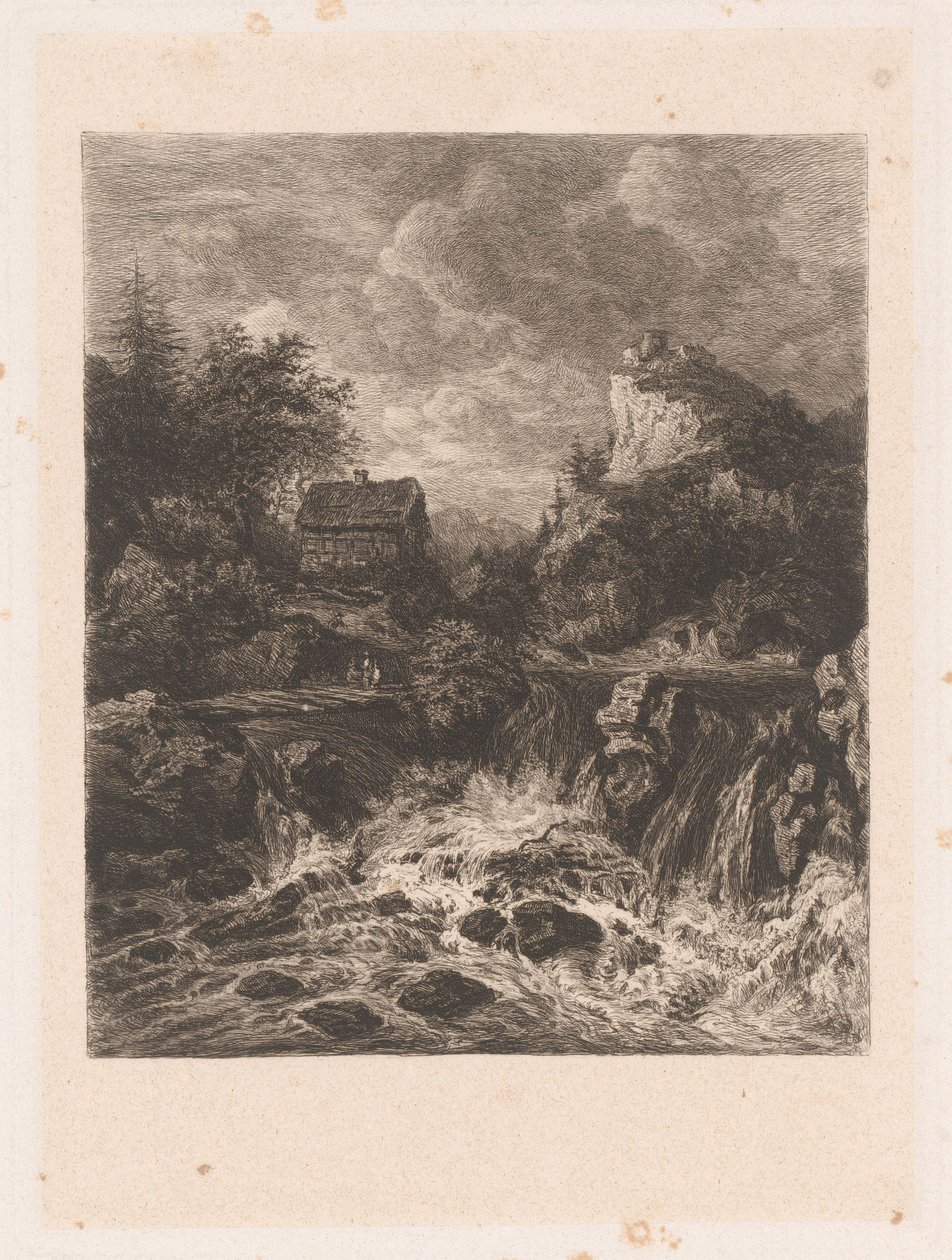 Paysage avec une cascade - William Unger