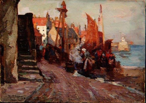 Déchargement de la pêche - William Watt Milne