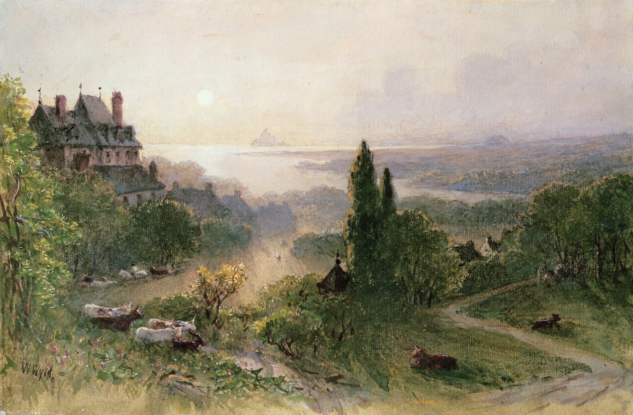 Paysage avec une grande maison - William Wyld