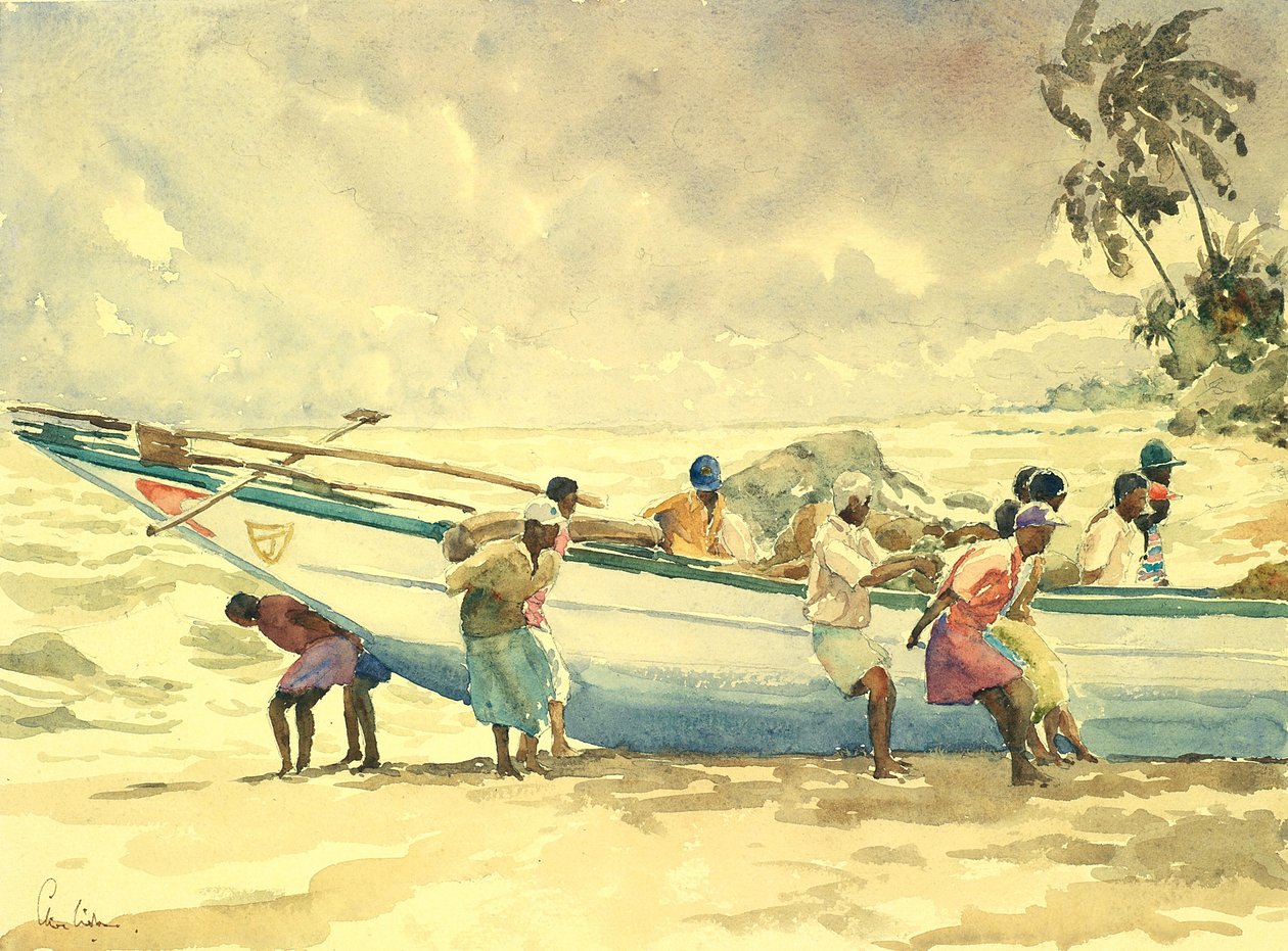 Lancement du bateau de pêche - Wilson Clive