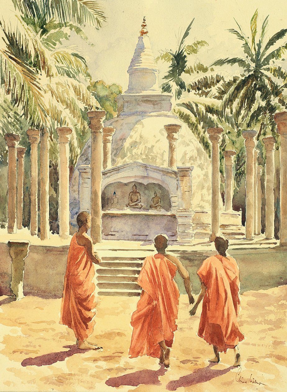 761 Moines garçons visitent Mihintale - Wilson Clive