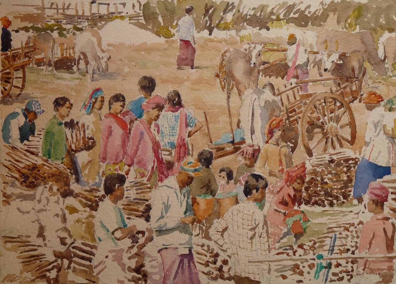 918 Marché du bois de chauffage, Thaung Tho - Wilson Clive