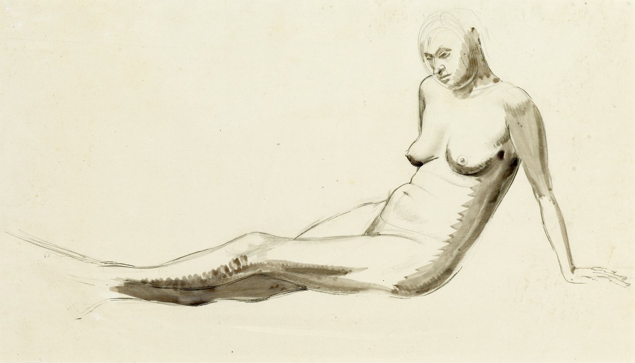 Nu assis, vers 1919 - Winifred Knights