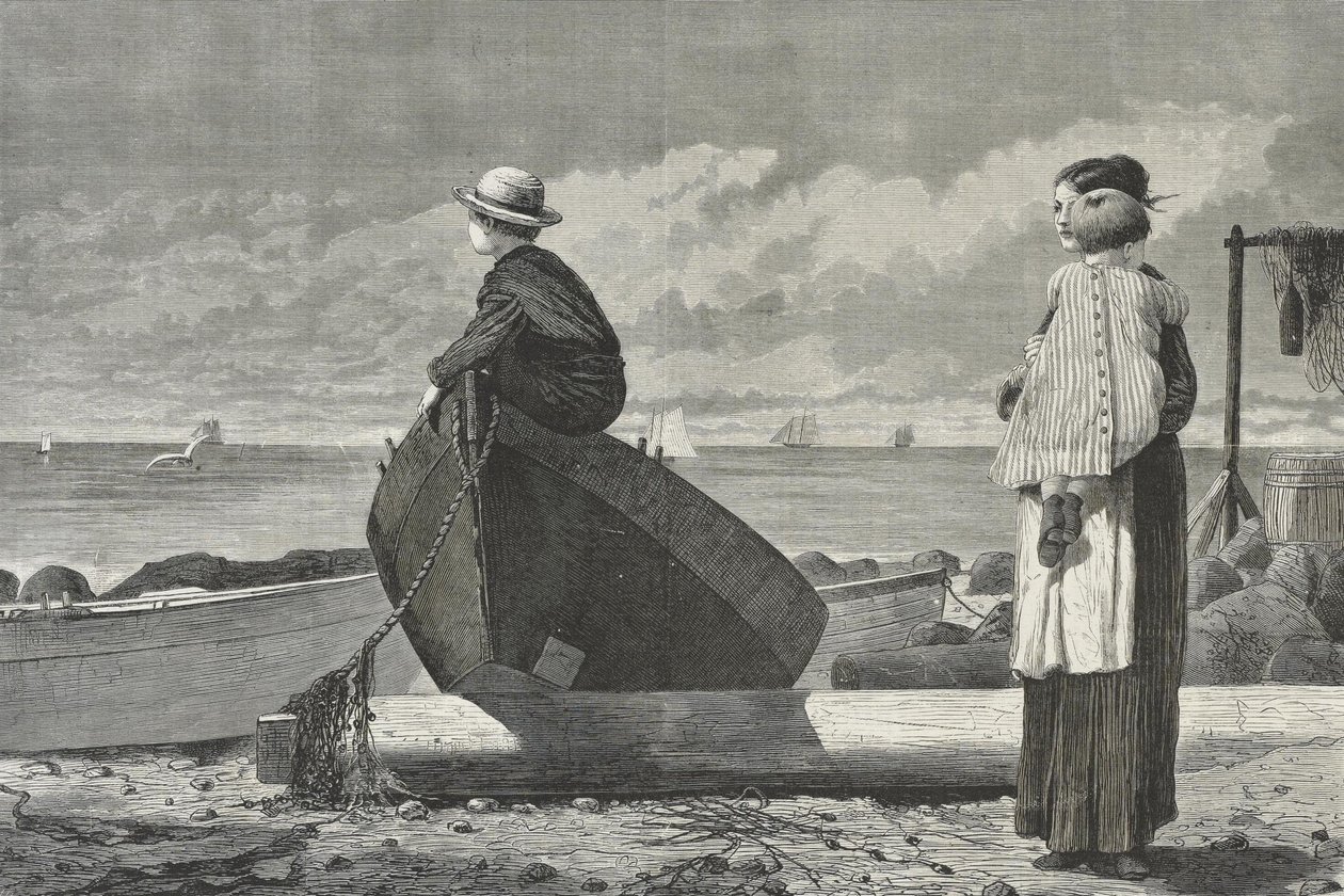 Papa arrive ! - Winslow Homer