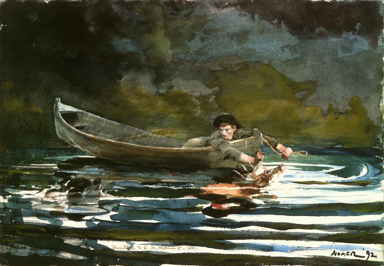 Chien et chasseur - Winslow Homer