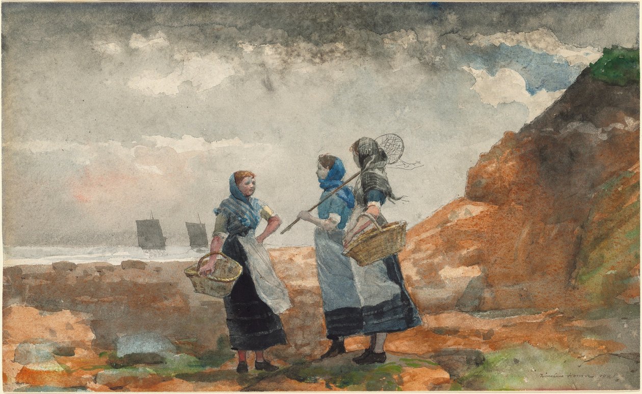 Trois filles de pêcheurs - Winslow Homer