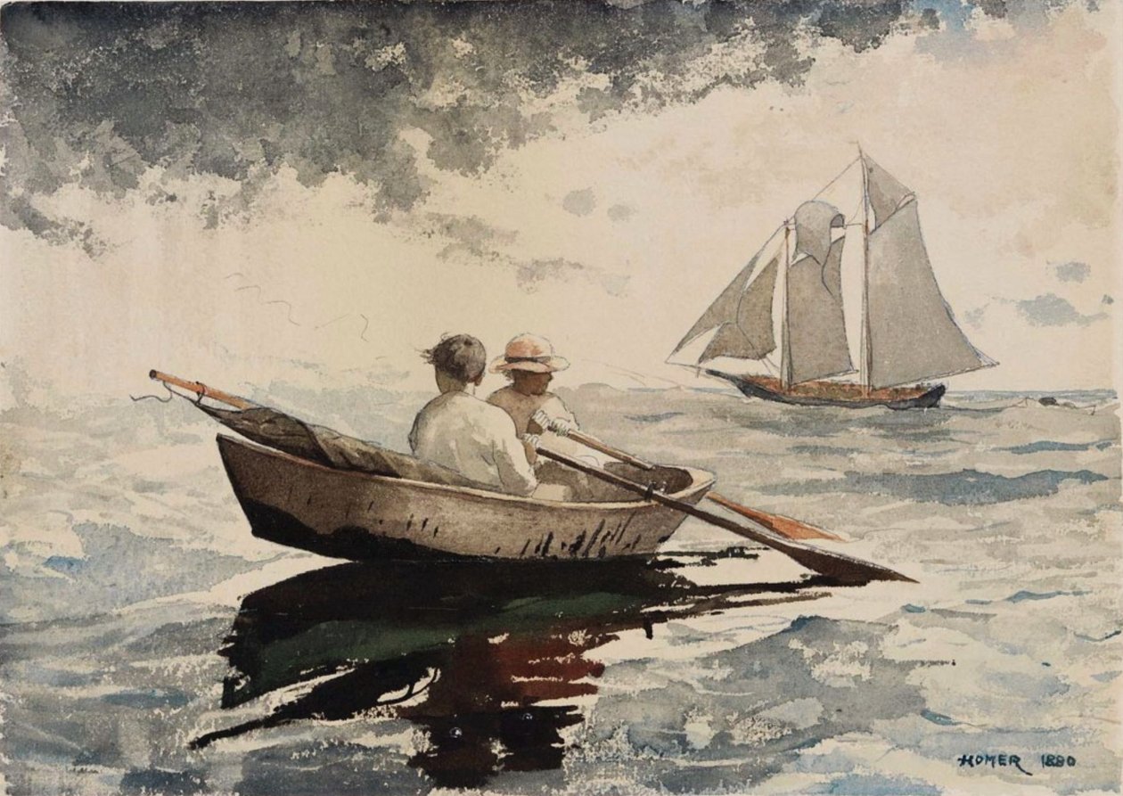 Deux garçons ramant, Gloucester - Winslow Homer