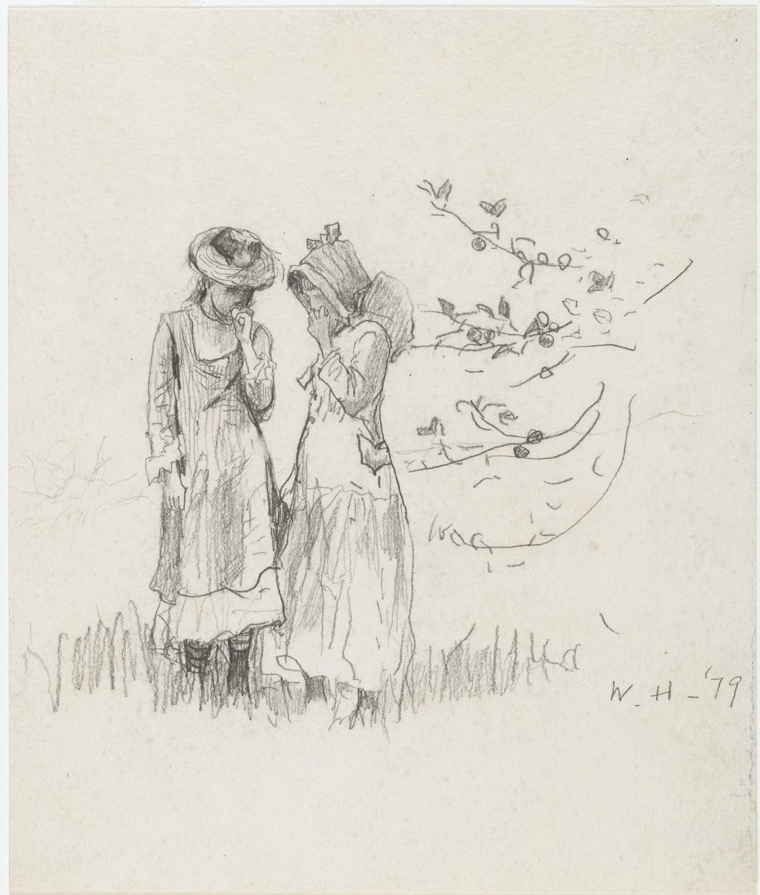 Deux filles dans un champ - Winslow Homer
