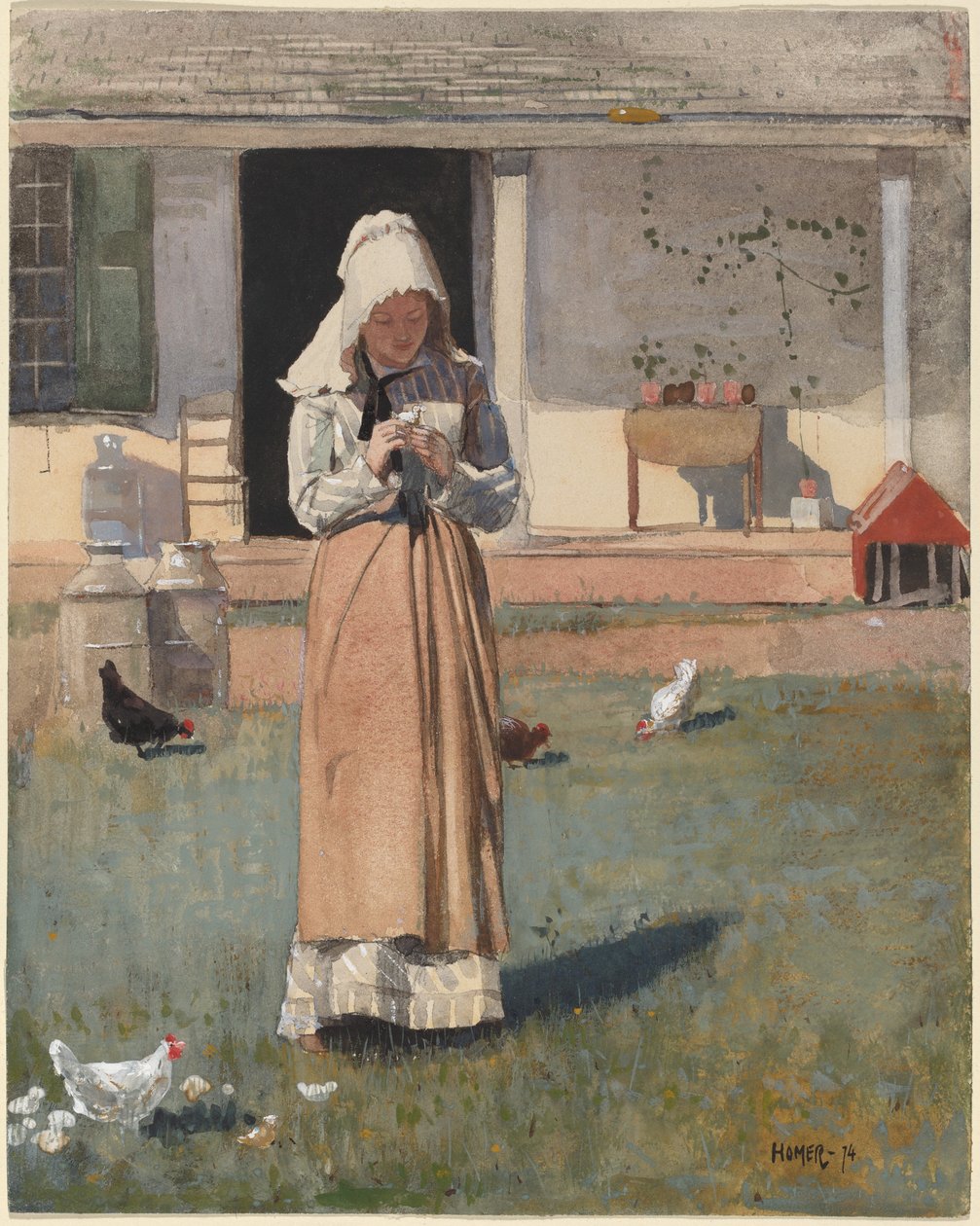 Un poulet malade - Winslow Homer