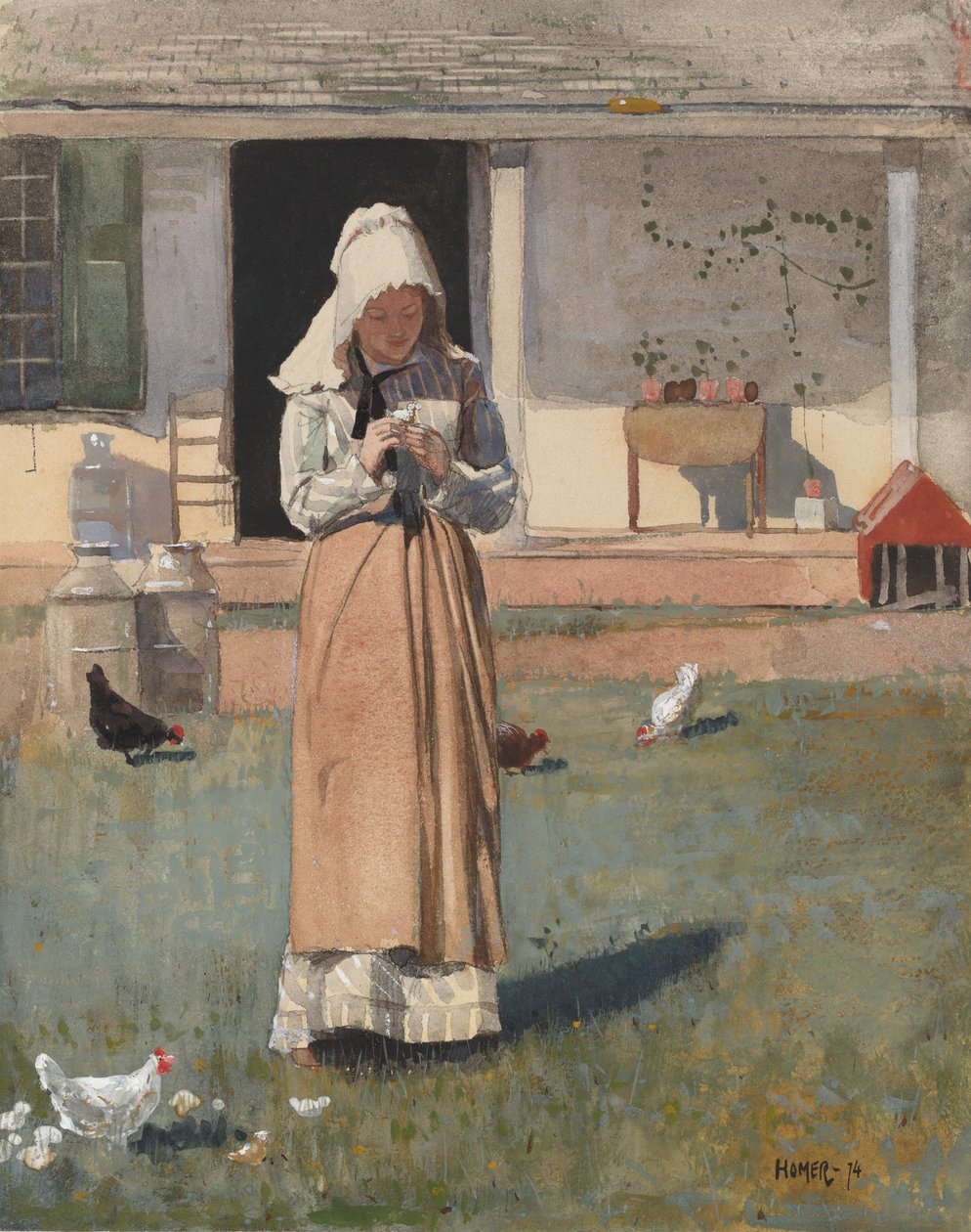 Un poulet malade - Winslow Homer