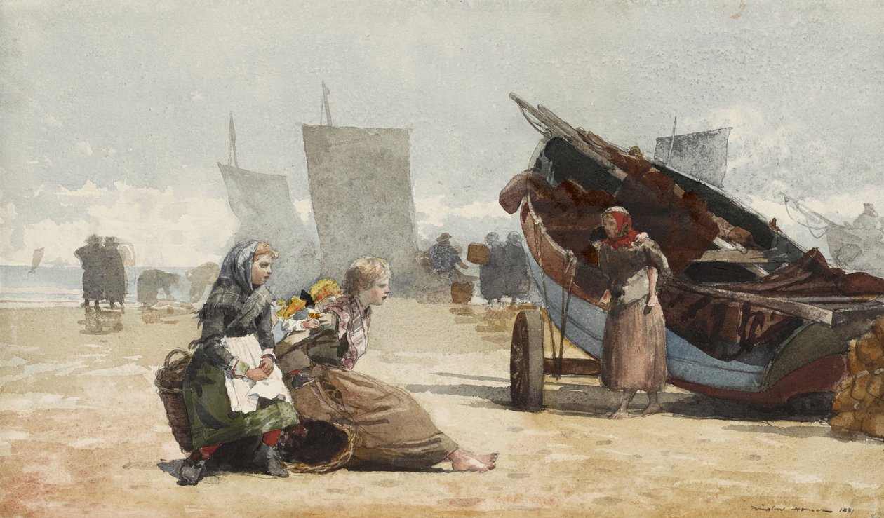 Scène de plage, Cullercoats, 1881 - Winslow Homer