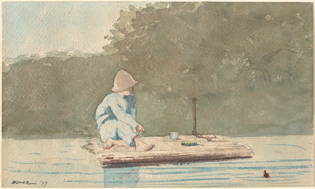 Garçon sur un radeau - Winslow Homer