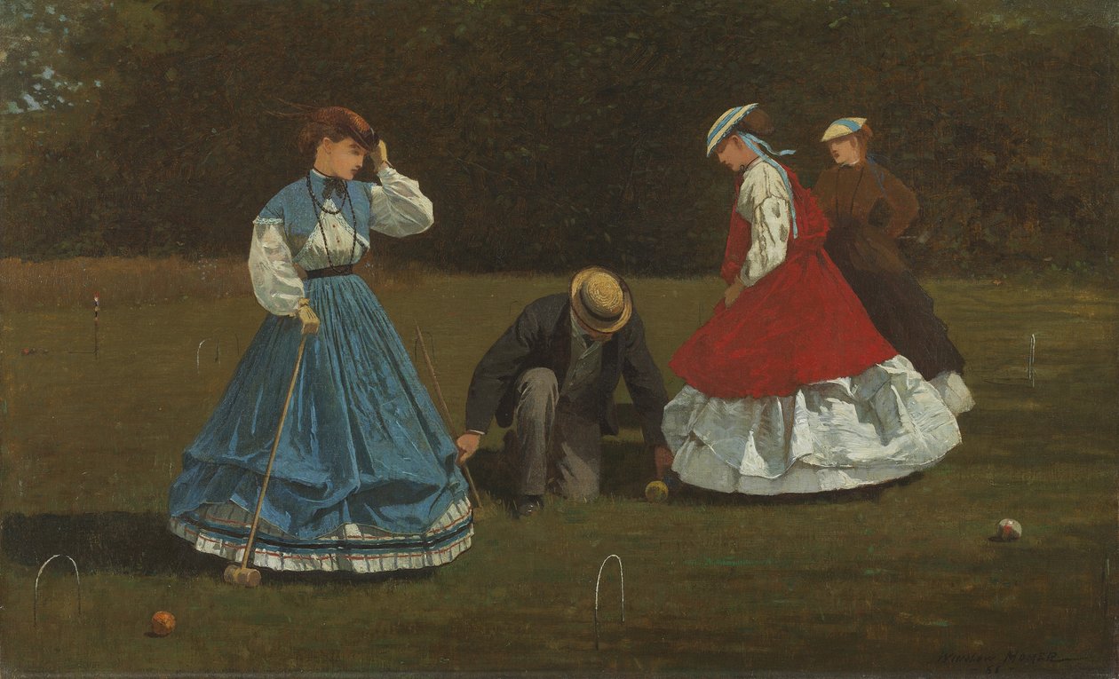 Scène de croquet, 1866 - Winslow Homer