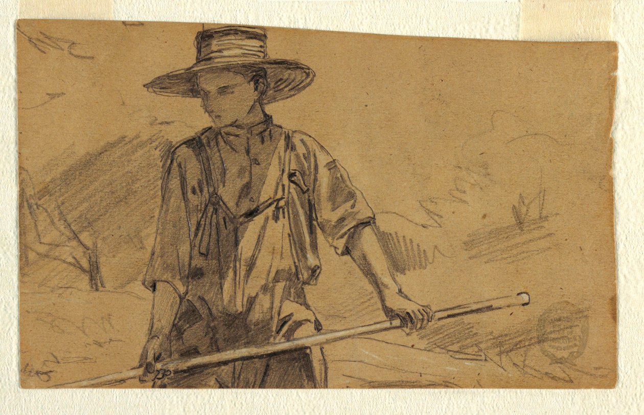 Dessin, fenaison, vers 1864 - Winslow Homer