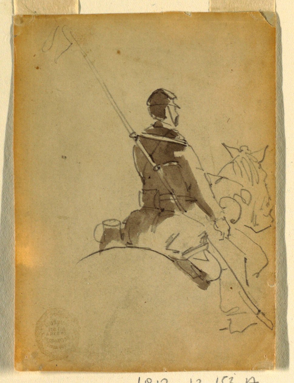Dessin, lancier à cheval, 1862 - Winslow Homer