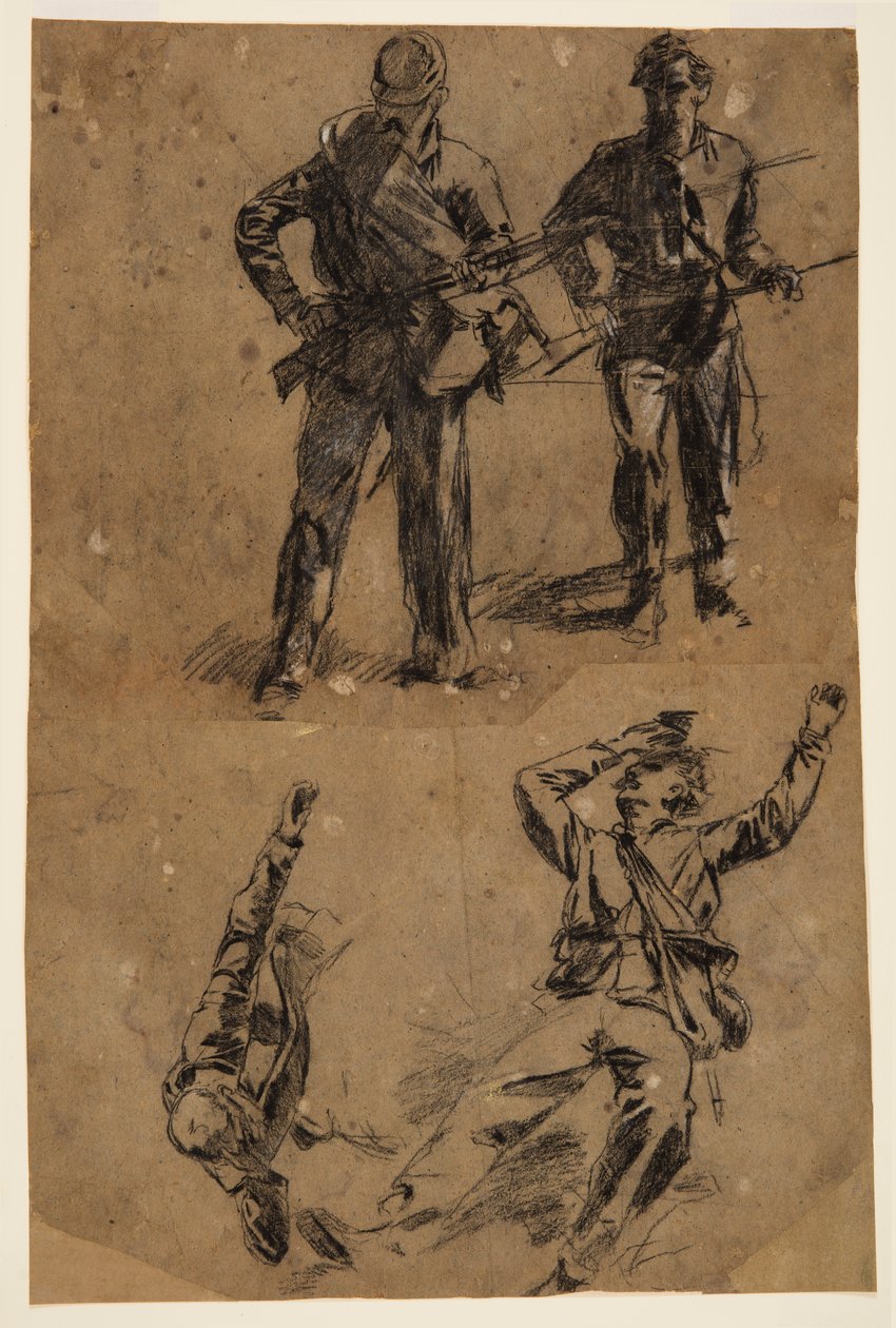 Dessin, études de soldats, 1863-65 - Winslow Homer