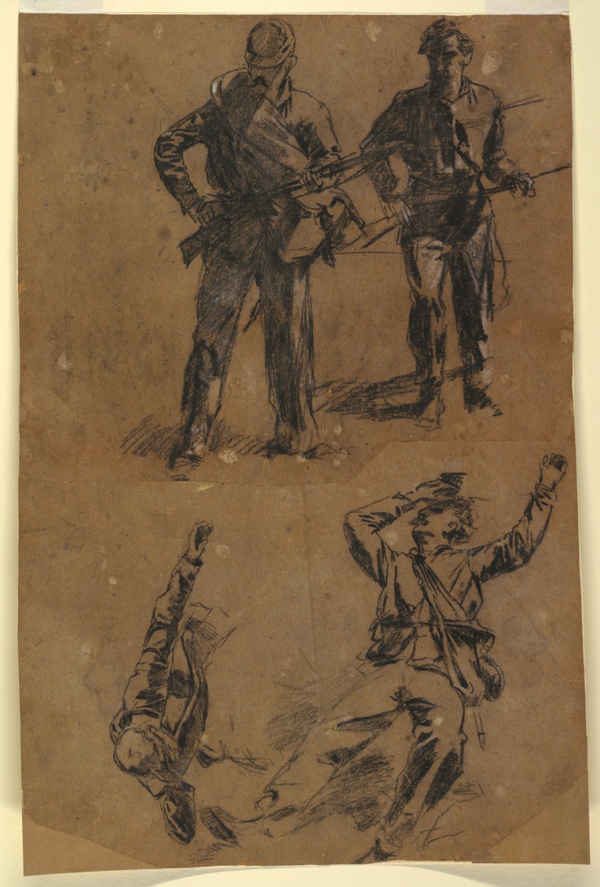 Dessin, études de soldats, 1863-65 - Winslow Homer