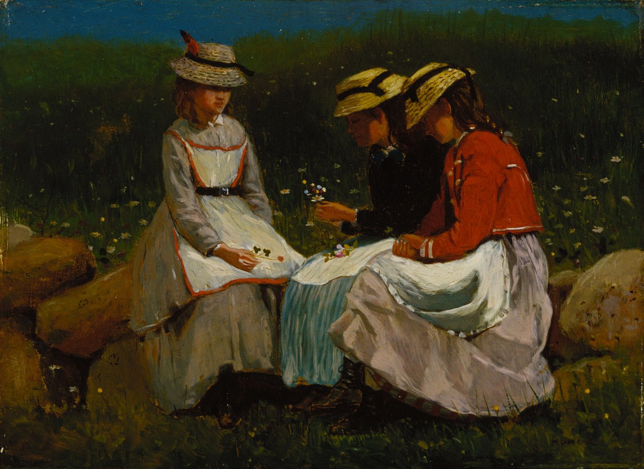 Filles dans un paysage - Winslow Homer