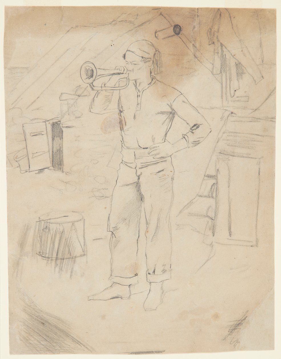 Homme Portant un Bonnet de Zouave - Winslow Homer