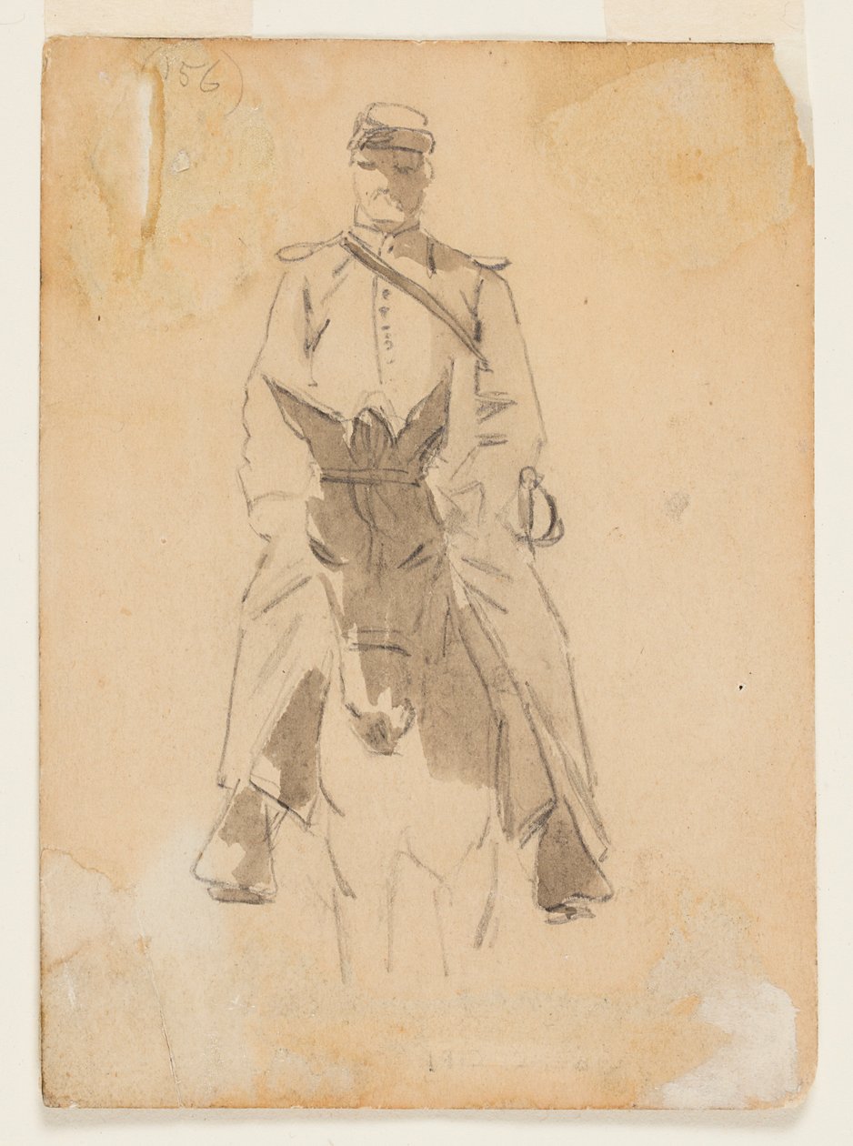 Officier et tête de cheval - Winslow Homer