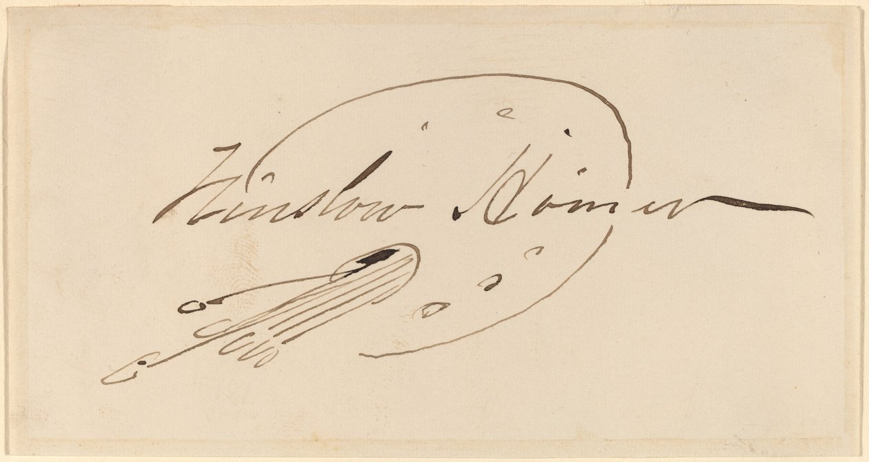 Signature sur palette - Winslow Homer