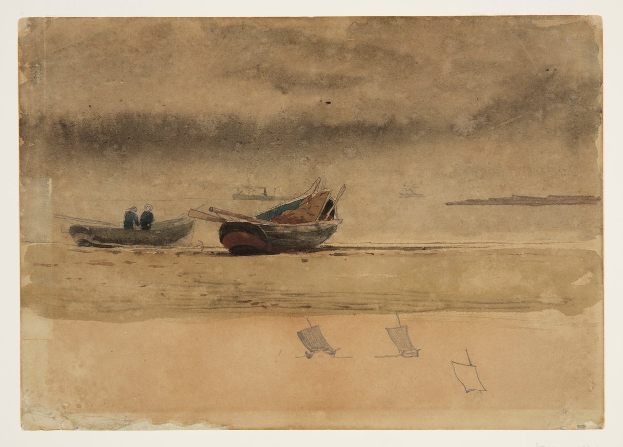 Vue arrière de deux barques, Angleterre - Winslow Homer
