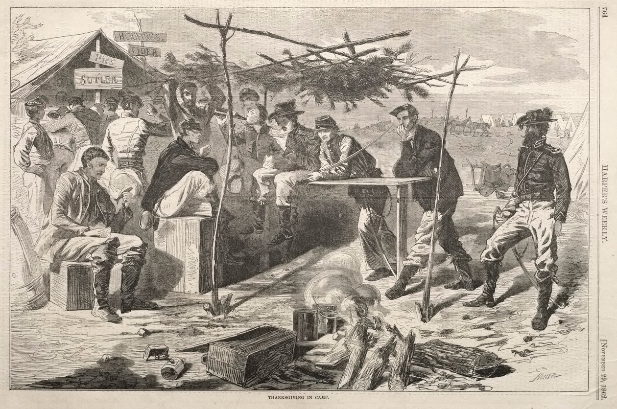 Action de grâce au camp, 1862 - Winslow Homer