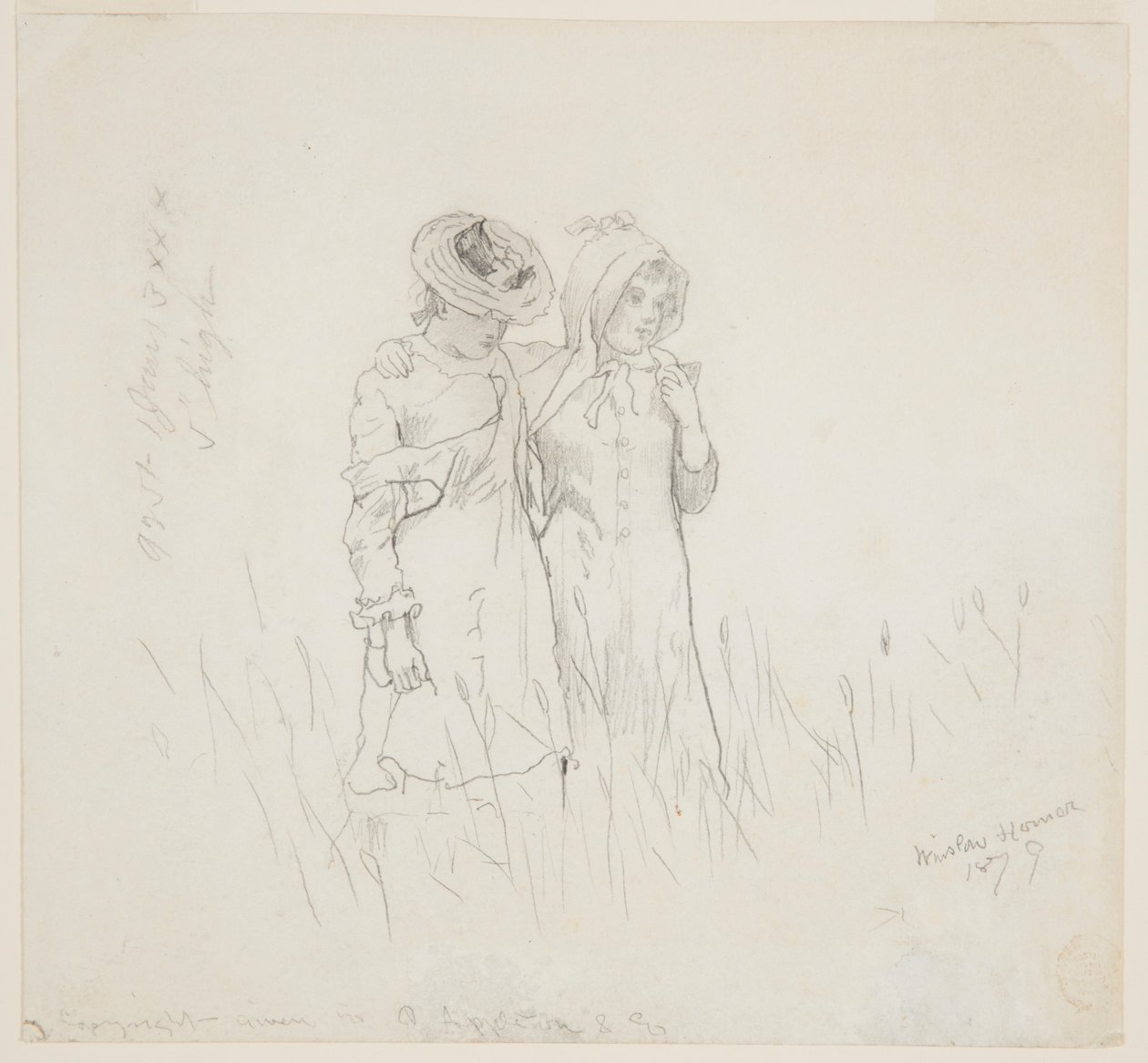 Deux filles dans un champ - Winslow Homer