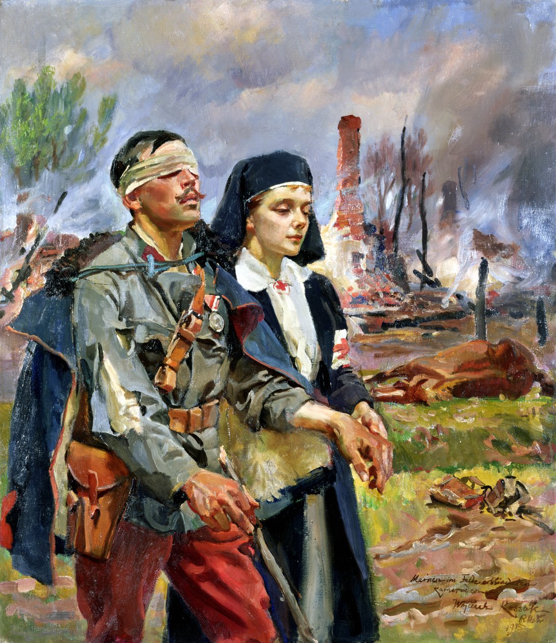 Soldat blessé, 1915 - Wojciech Kossak
