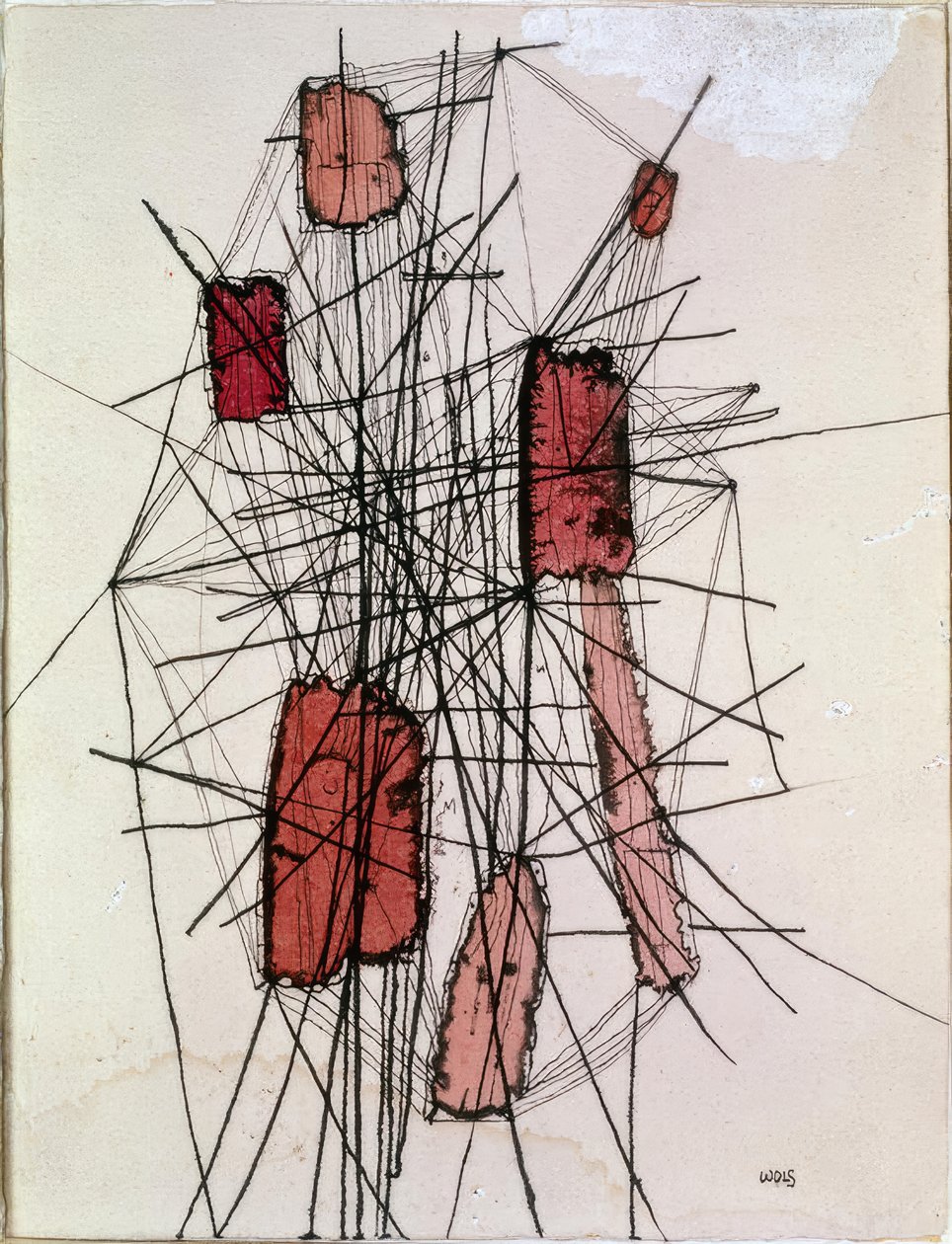 Structure et sept taches rouges - Wols