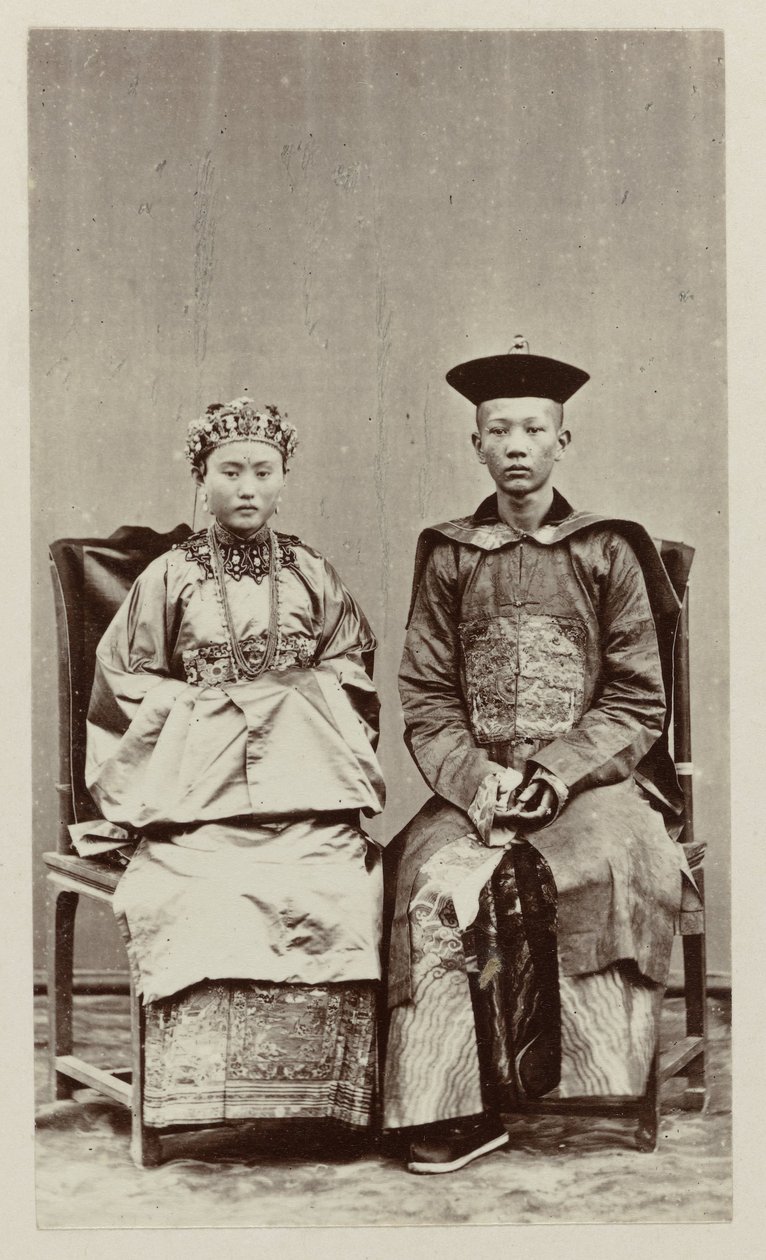 Couple de mariés chinois de Ternate - Woodbury and Page