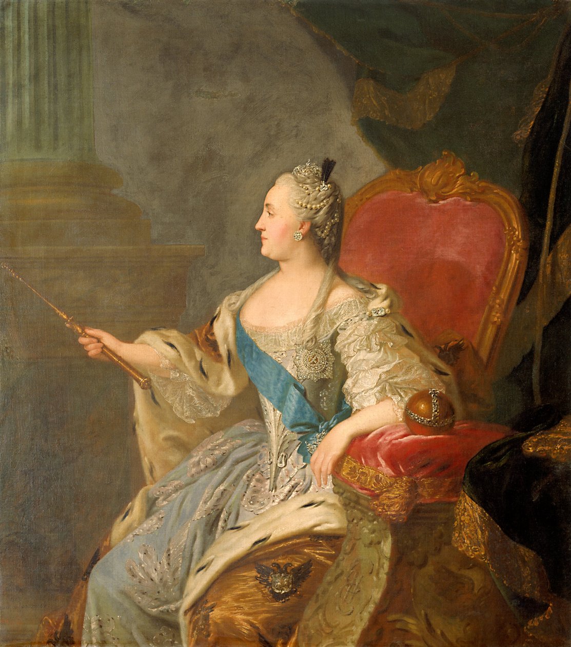 Portrait de Catherine II - Workshop of Fyodor Rokotov