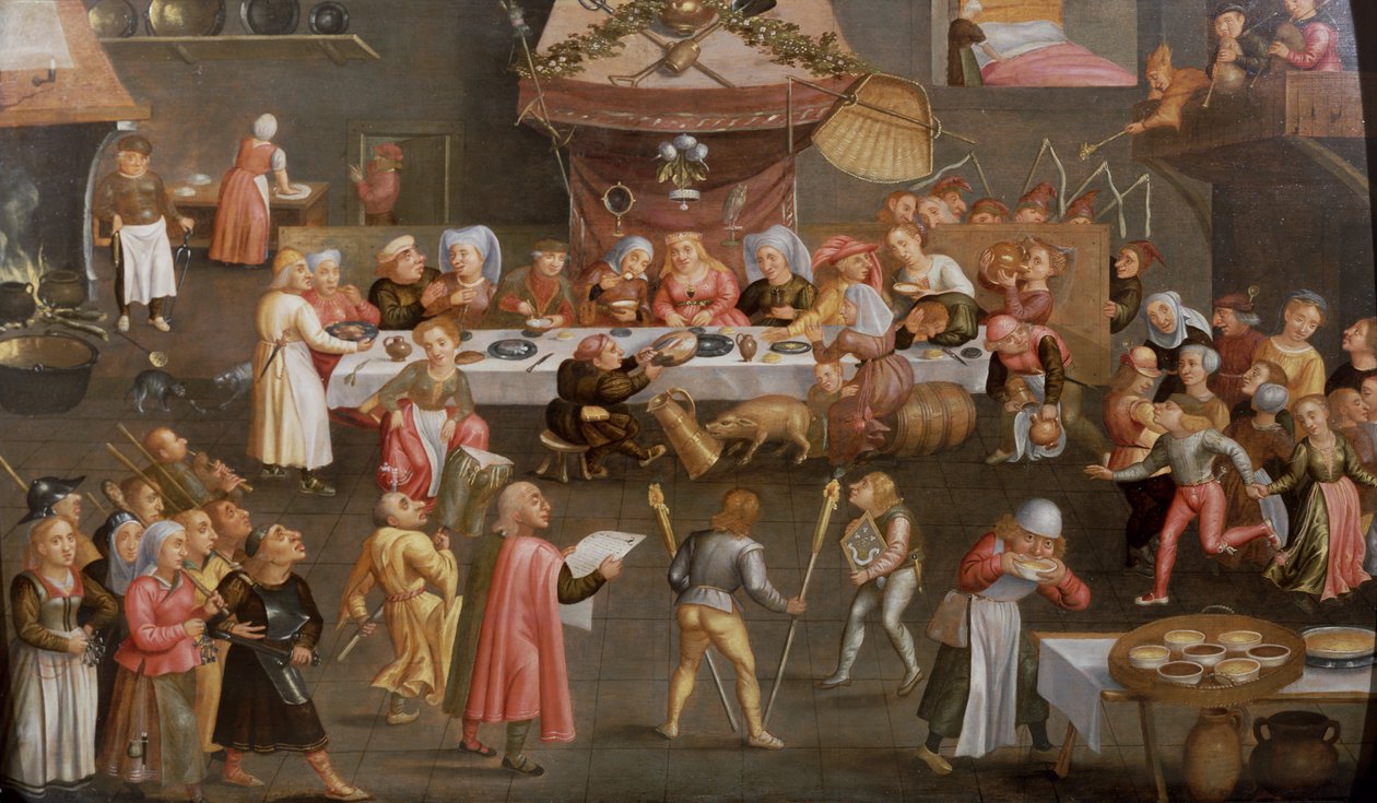 Un festin de mariage grotesque - Workshop of Verbeeck Family