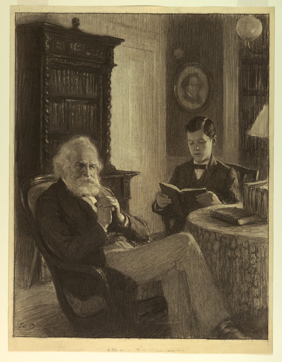Longfellow dans son étude - Worth Brehm