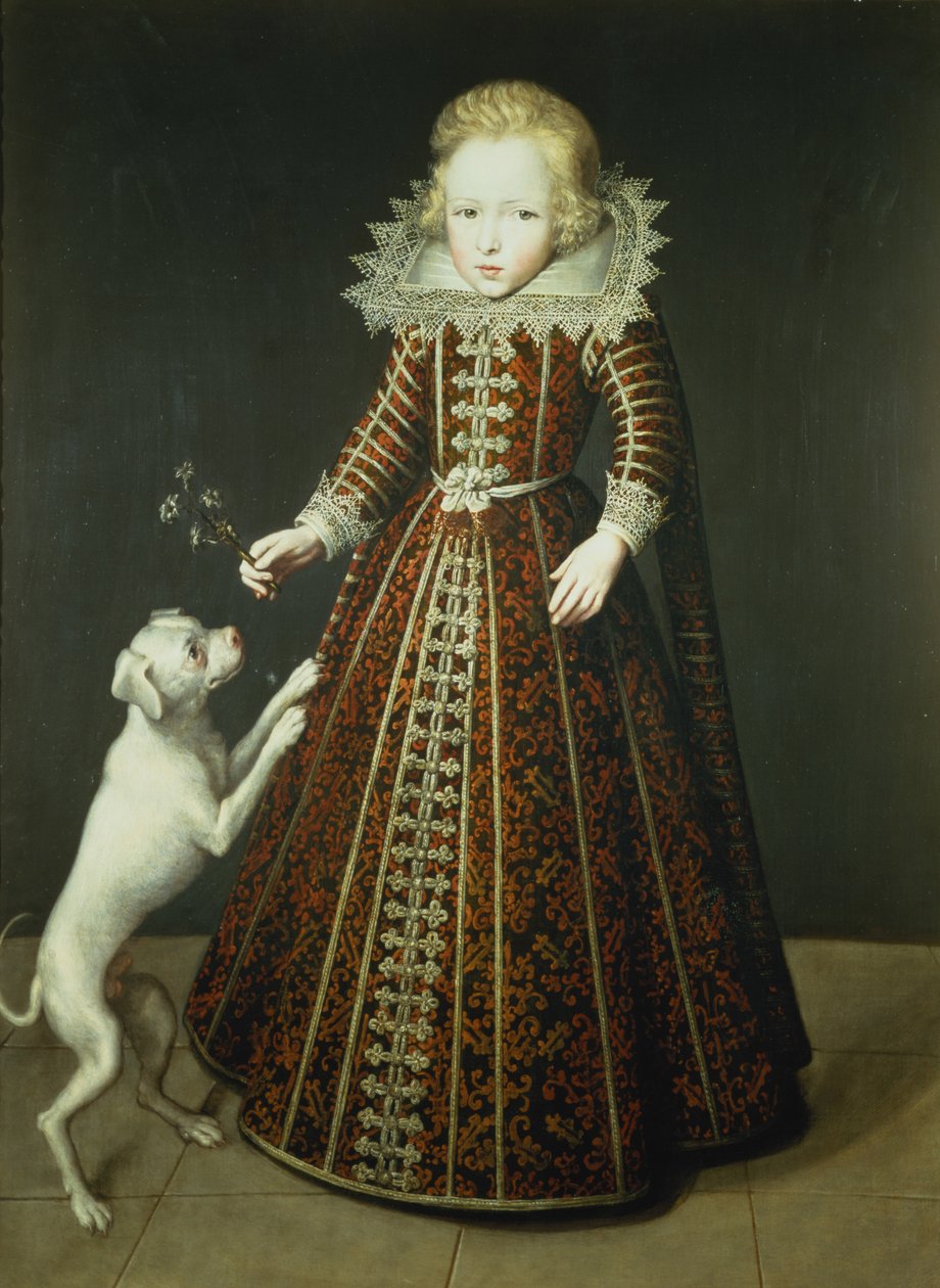 Enfant avec un chien - Wybrand Simonsz. de Geest