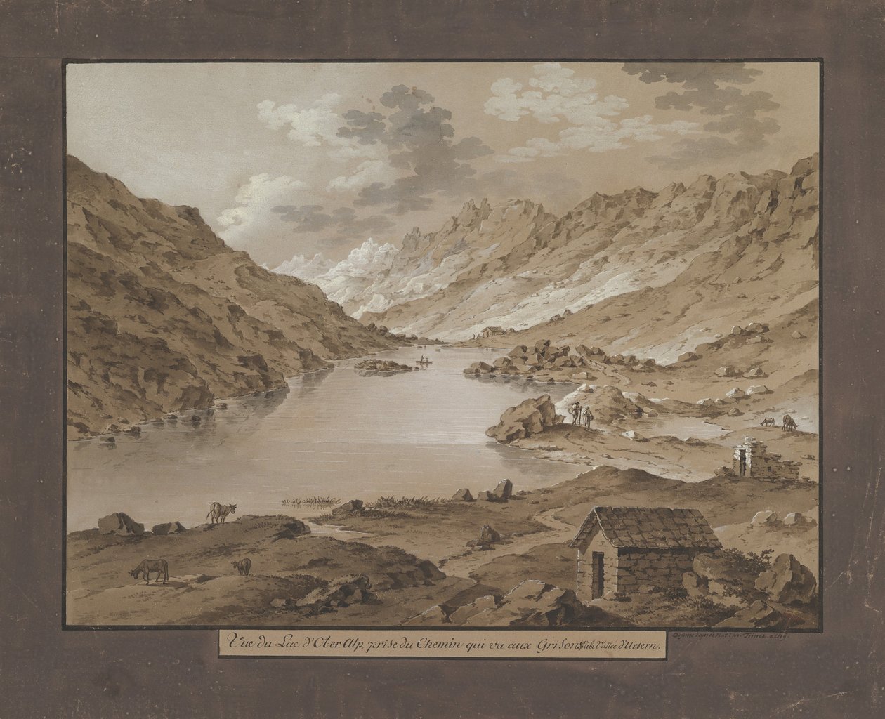 Vue du lac Oberalp, fin 18ème-19ème siècle - Xaver Triner