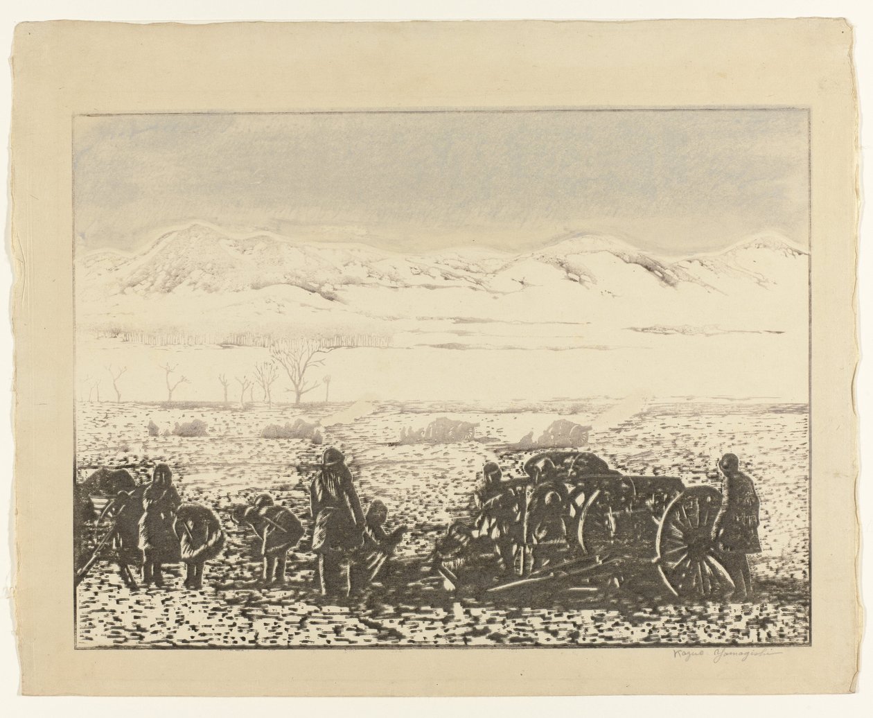 Paysage de guerre - Yamagishi Kazue (signed by artist)
