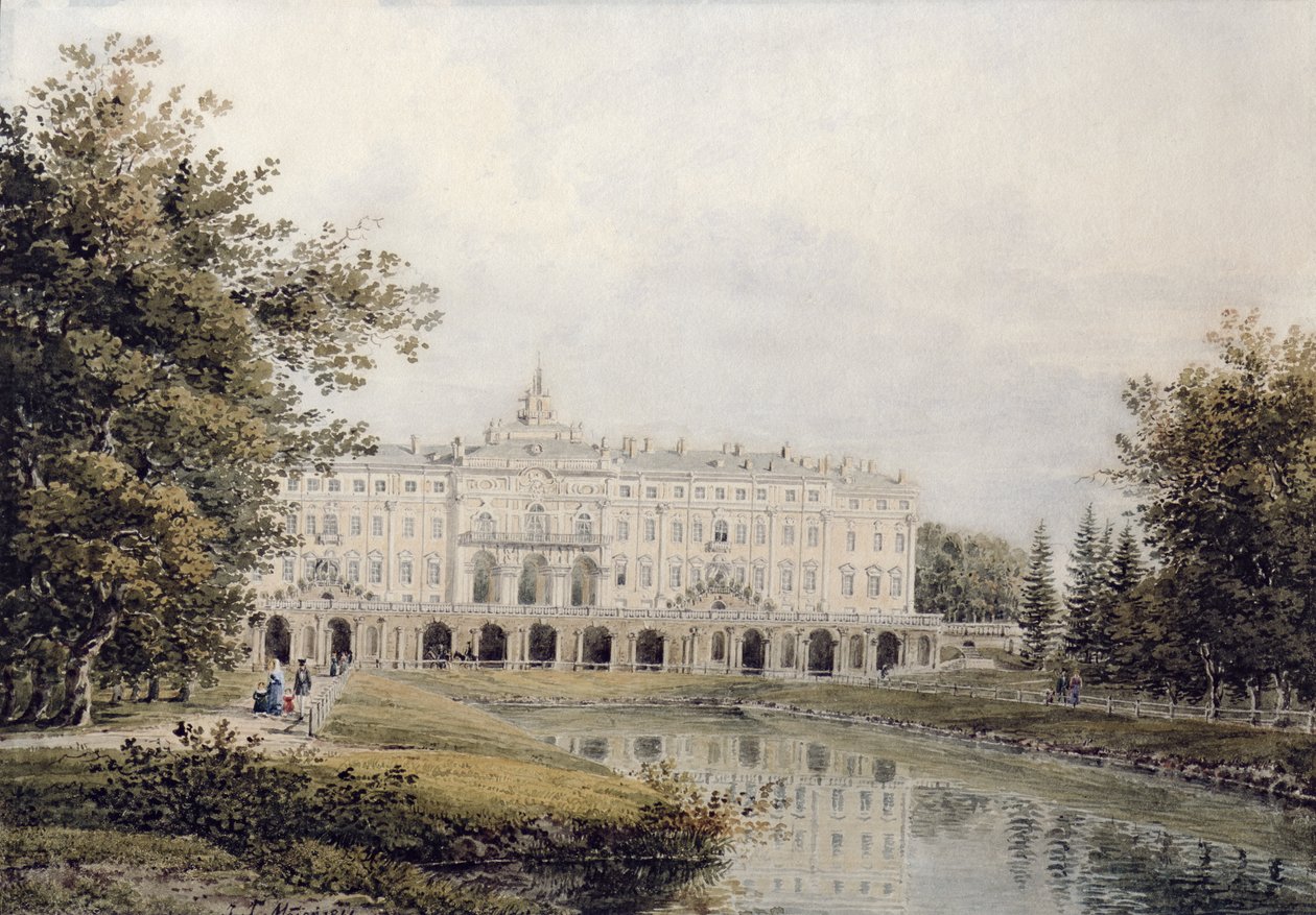 Vue du Grand Palais de Strelna près de Saint-Pétersbourg, 1841 - Yegor Yegorovich Meier