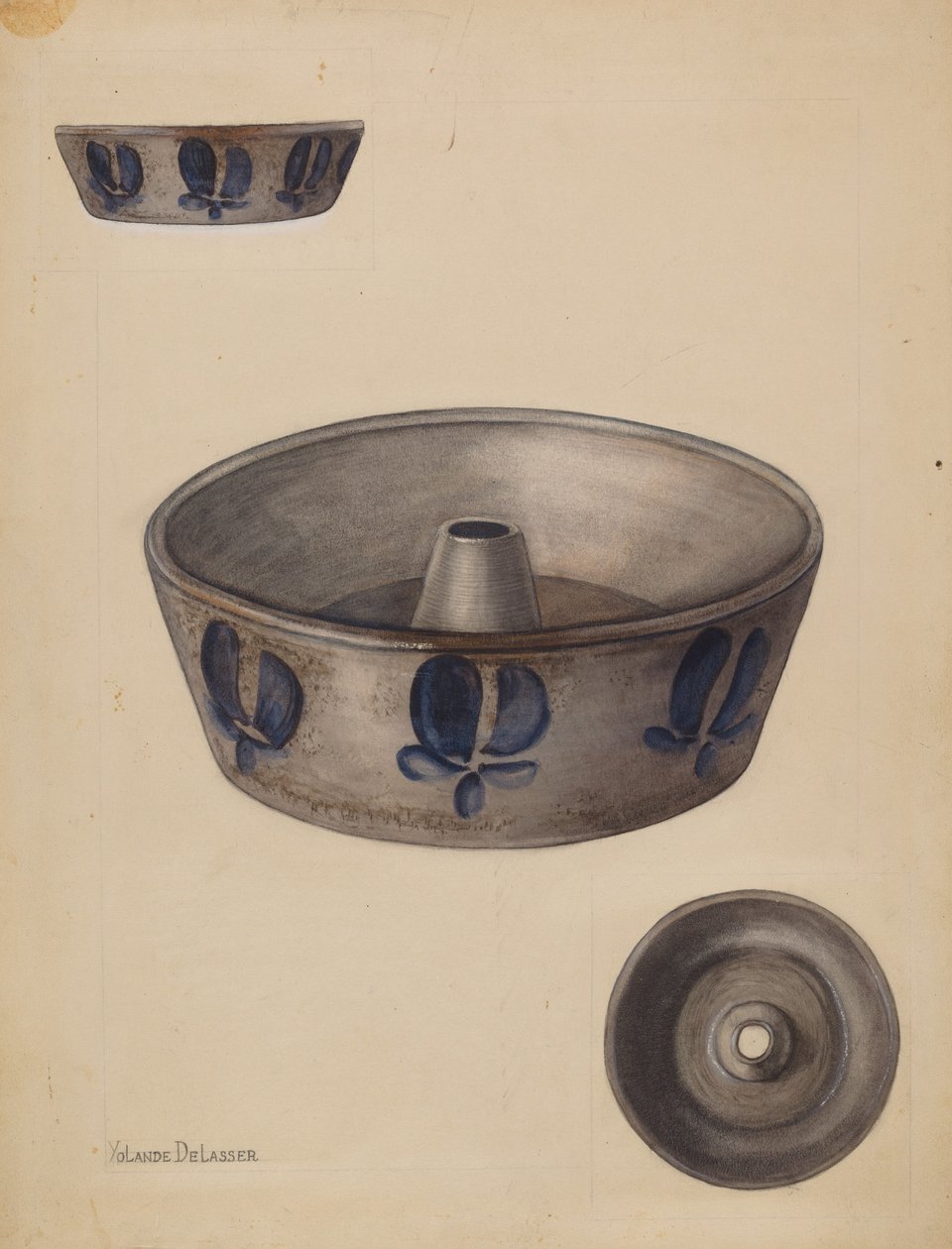 Plat à Four, vers 1936 - Yolande Delasser