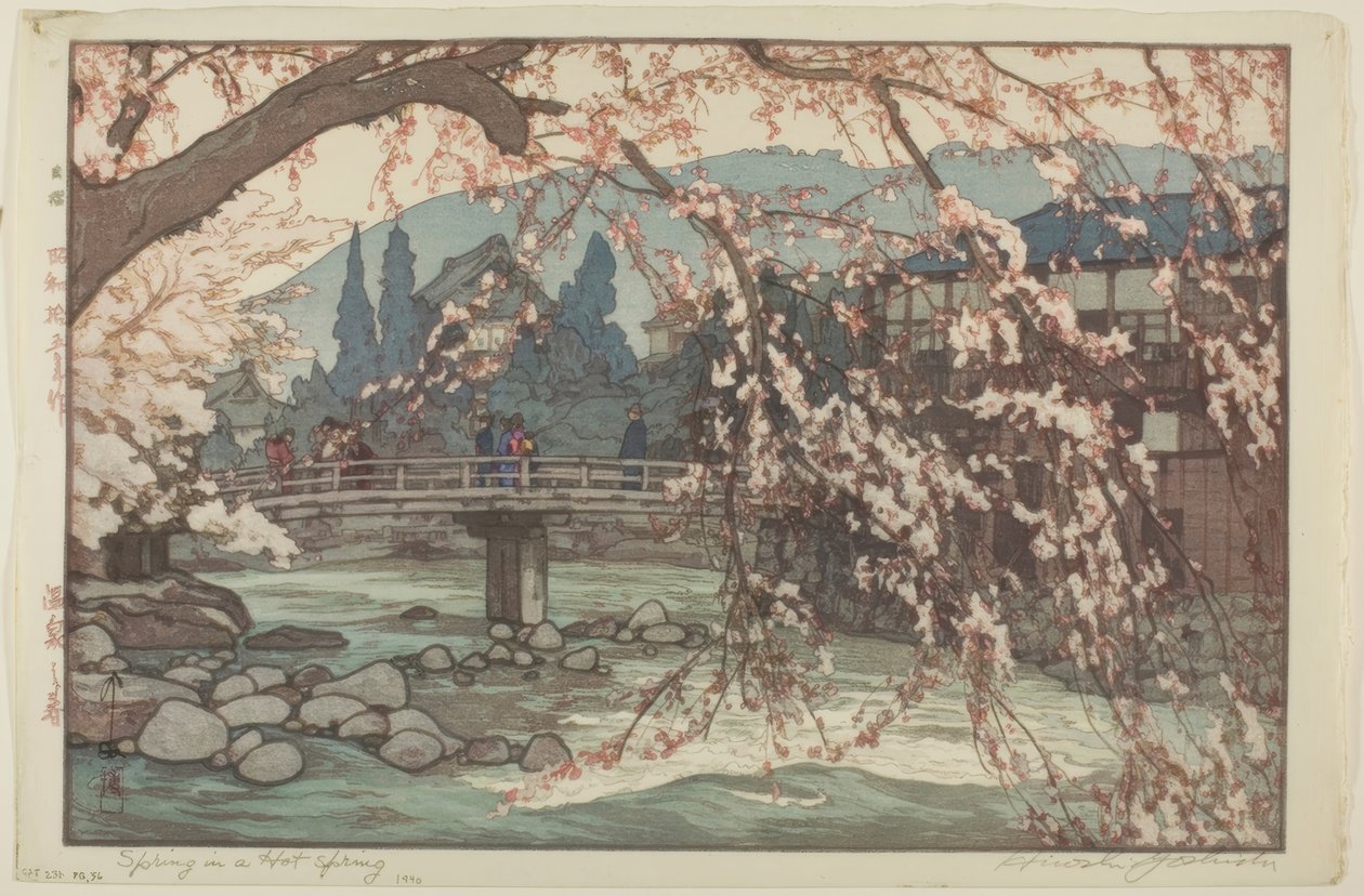 Un spa au printemps - Yoshida Hiroshi