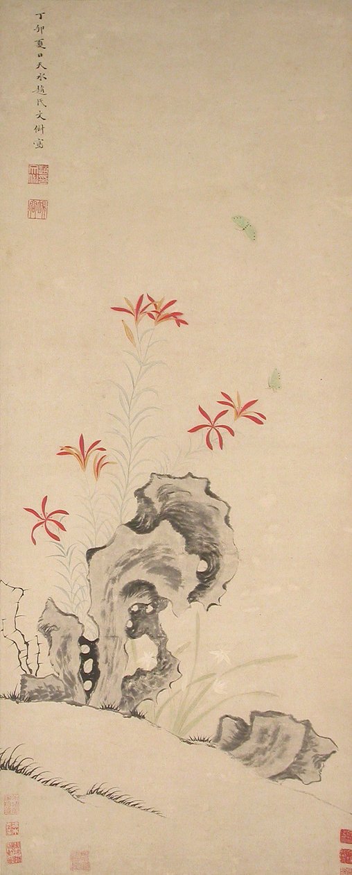 Roche, Lys Tigre et Orchidée - Zhao Wenchu