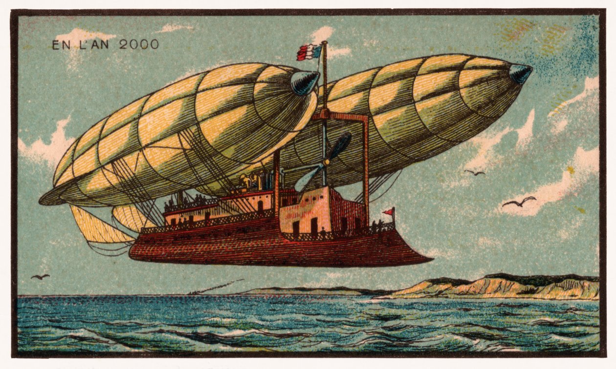 Un zeppelin, vers 1910 - . .