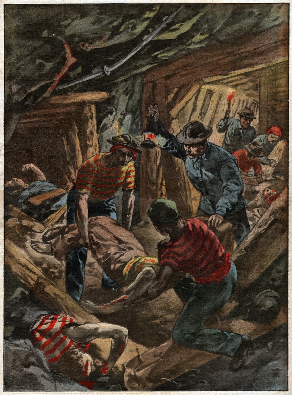 Accident dans une mine - . .