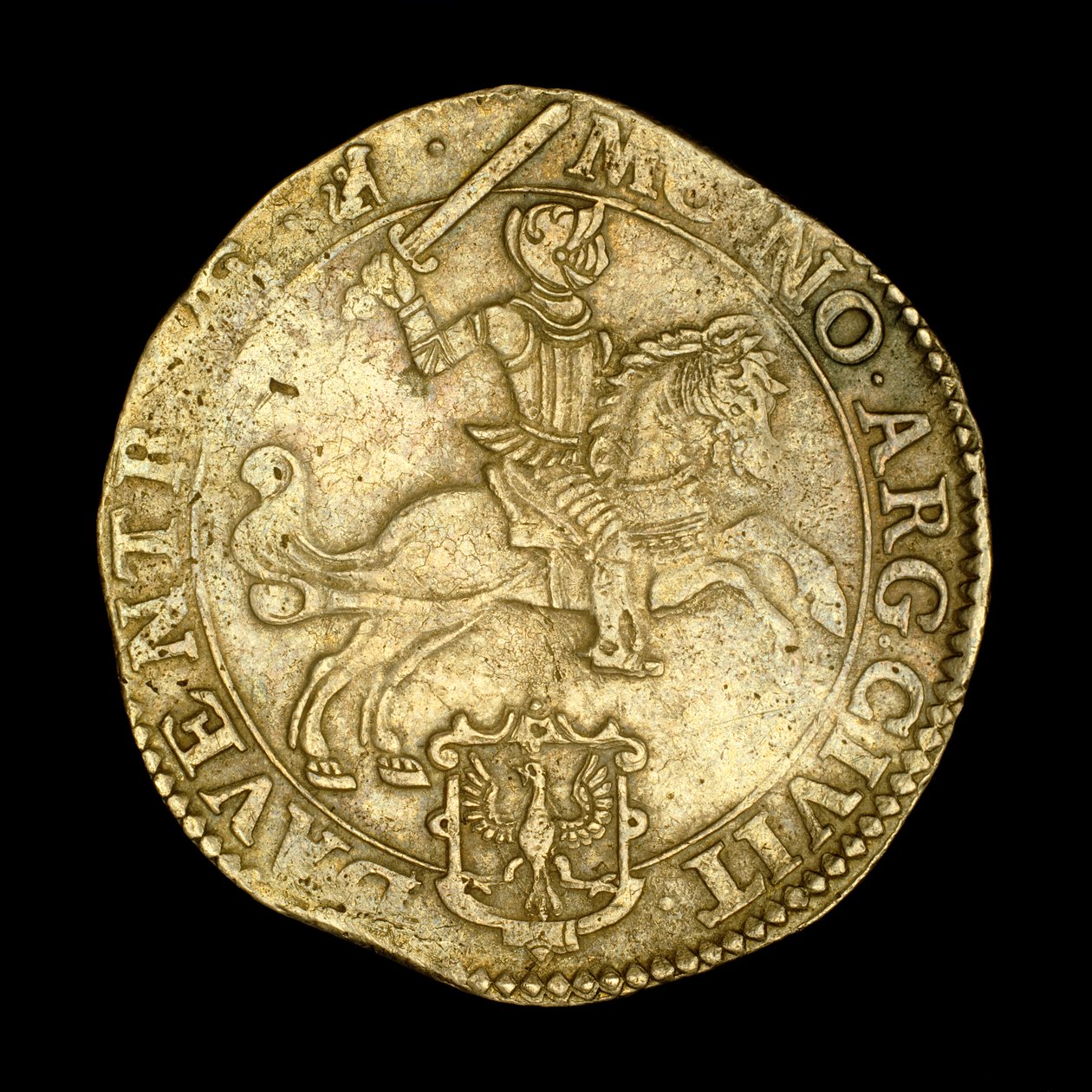 Pièce ancienne représentant un chevalier à cheval - Hippolyte Lalaise Devéria