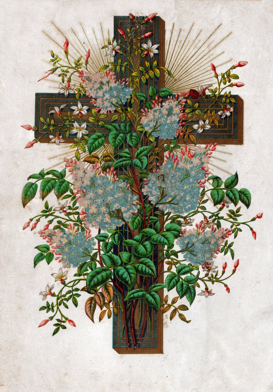 Croix de Jésus-Christ, vers 1910 (lithographie) - . .