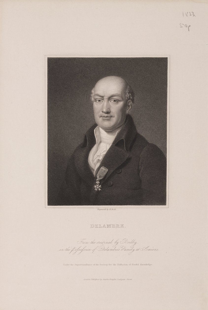 Jean Baptiste Joseph Delambre, astronome français, vers 1810 - Frederick (attr. to) Barnard