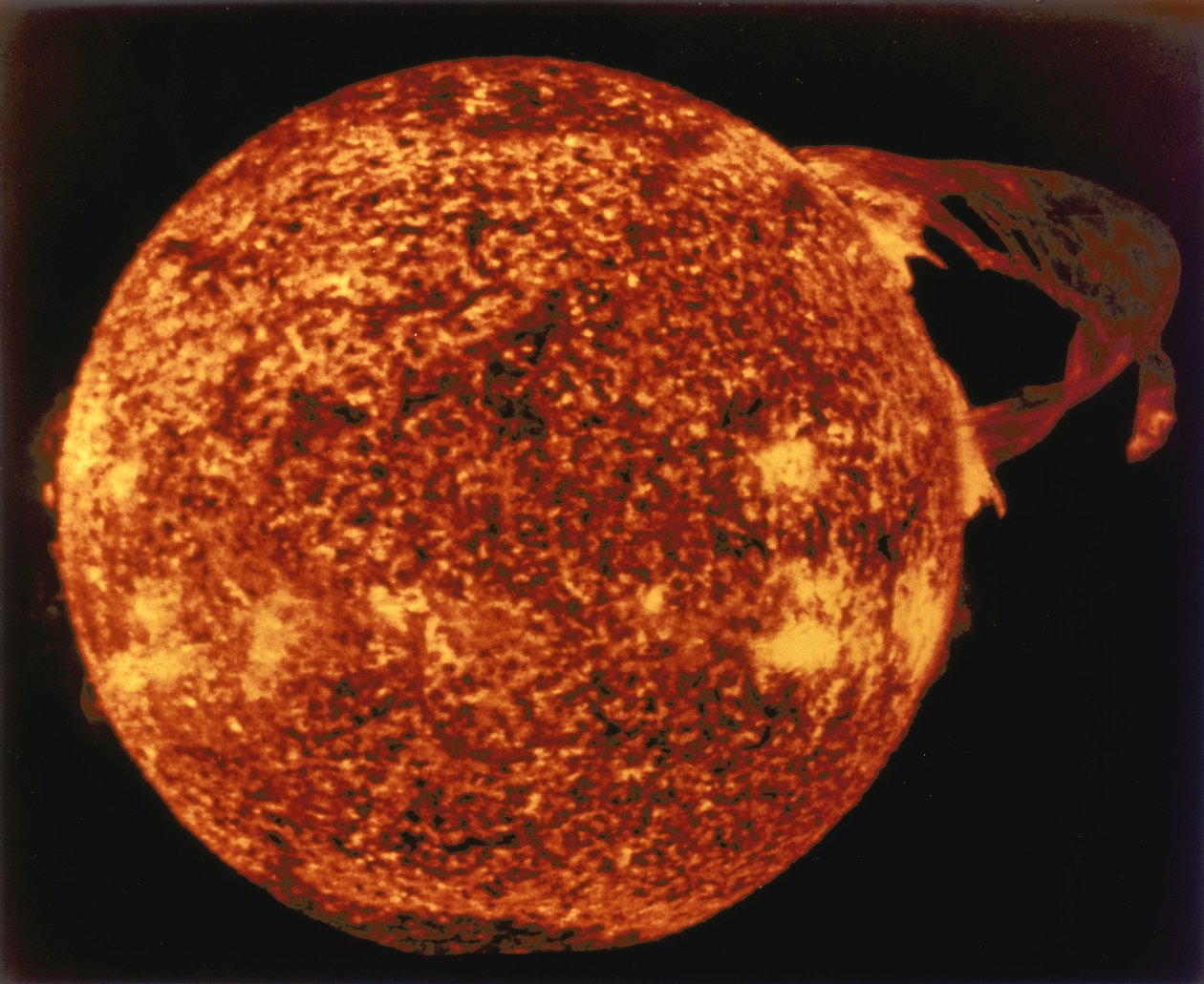 Grande éruption solaire vue en lumière ultraviolette extrême - Henry Charles Fehr