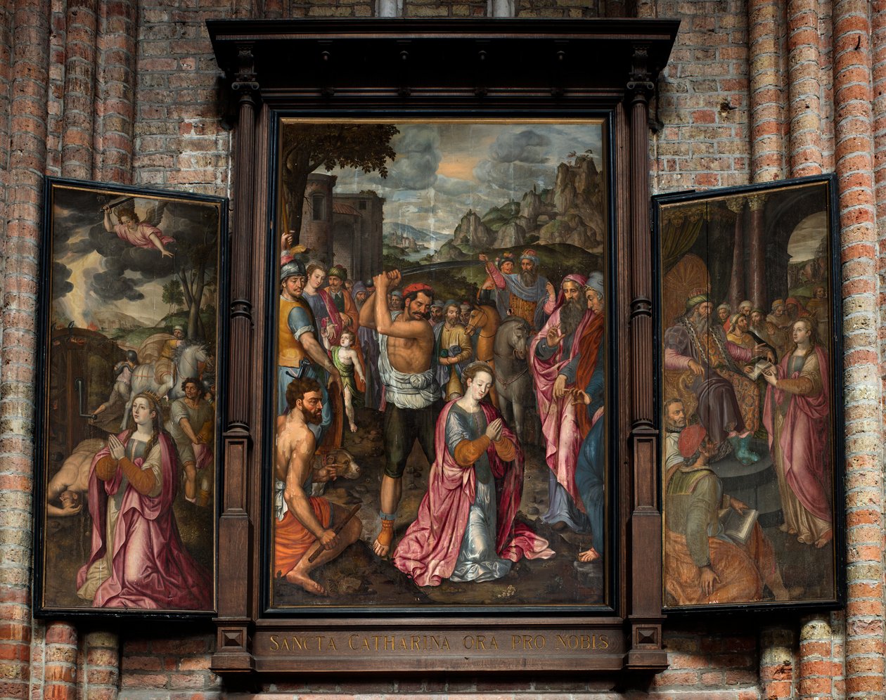 Église paroissiale (Parochiekerk Sint-Walburga). Triptyque - . .