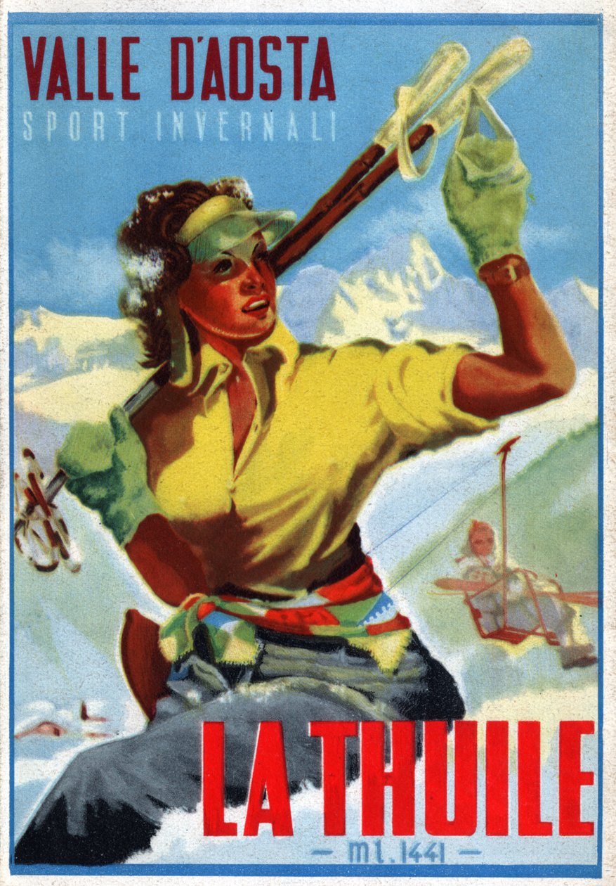 Ski à La Thuile, vers 1950 - . .