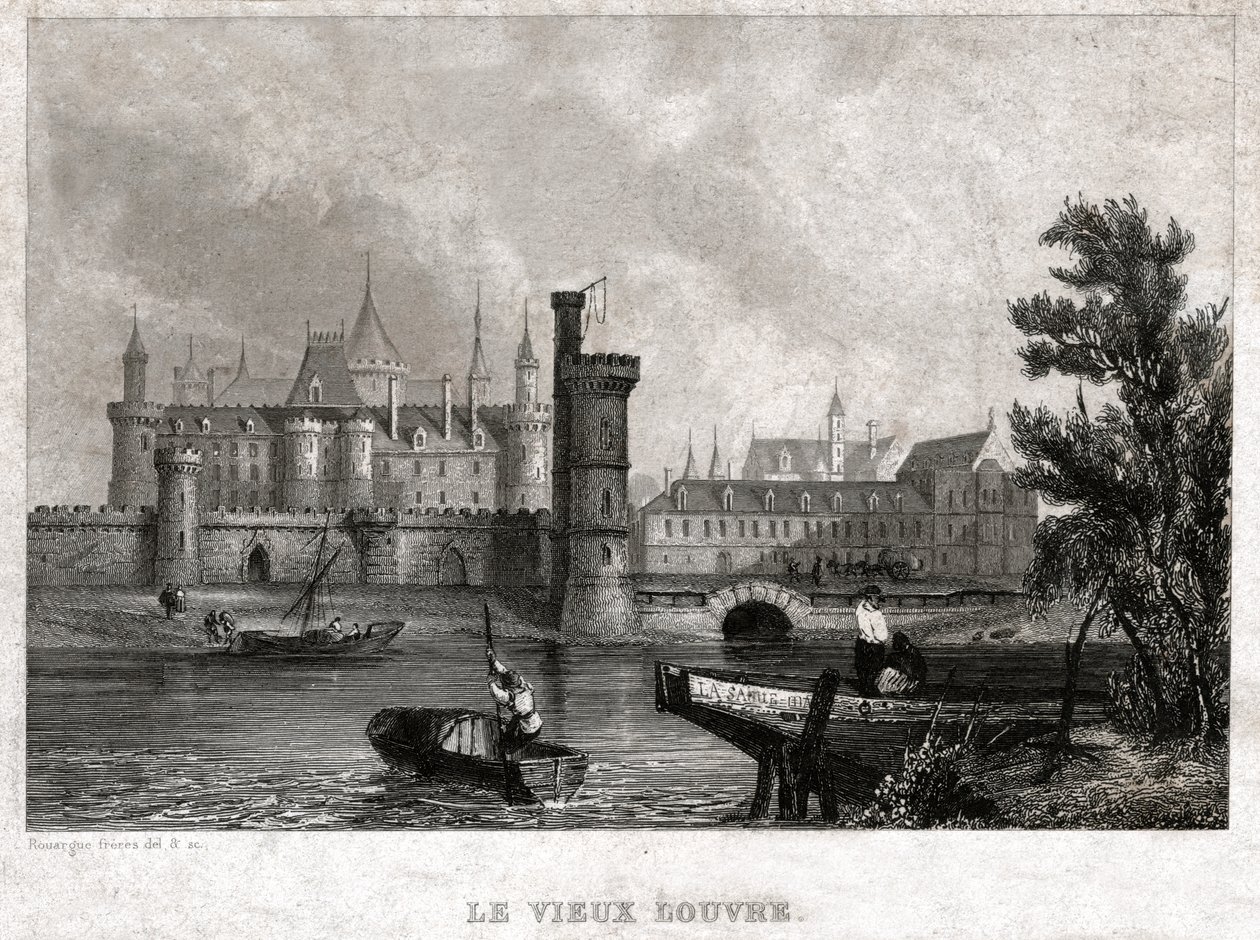Le Vieux Louvre, début du 19e siècle - . .